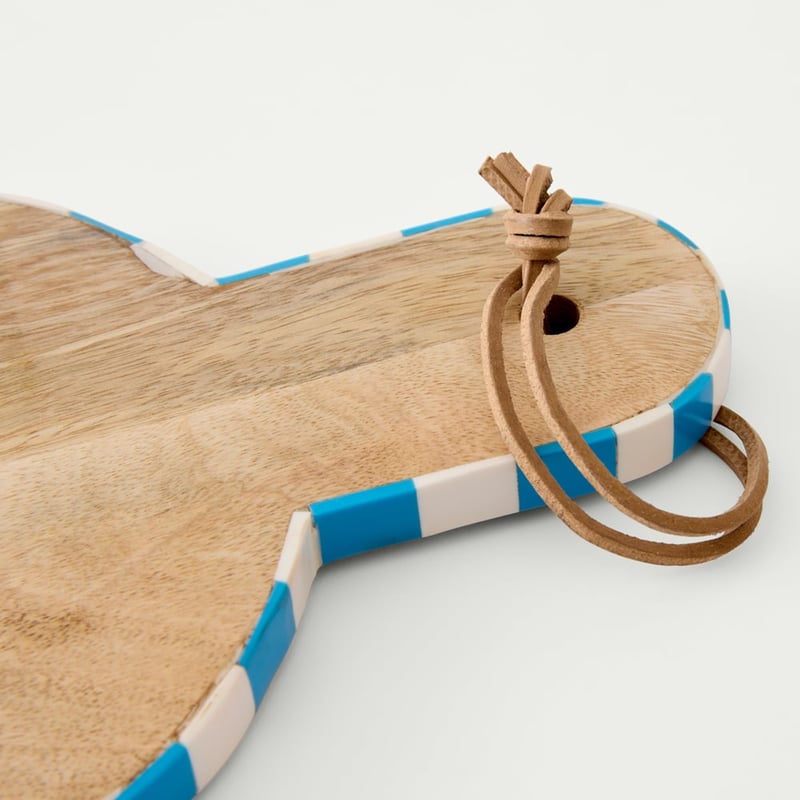 Umbria Blue & White Timber Serving Board