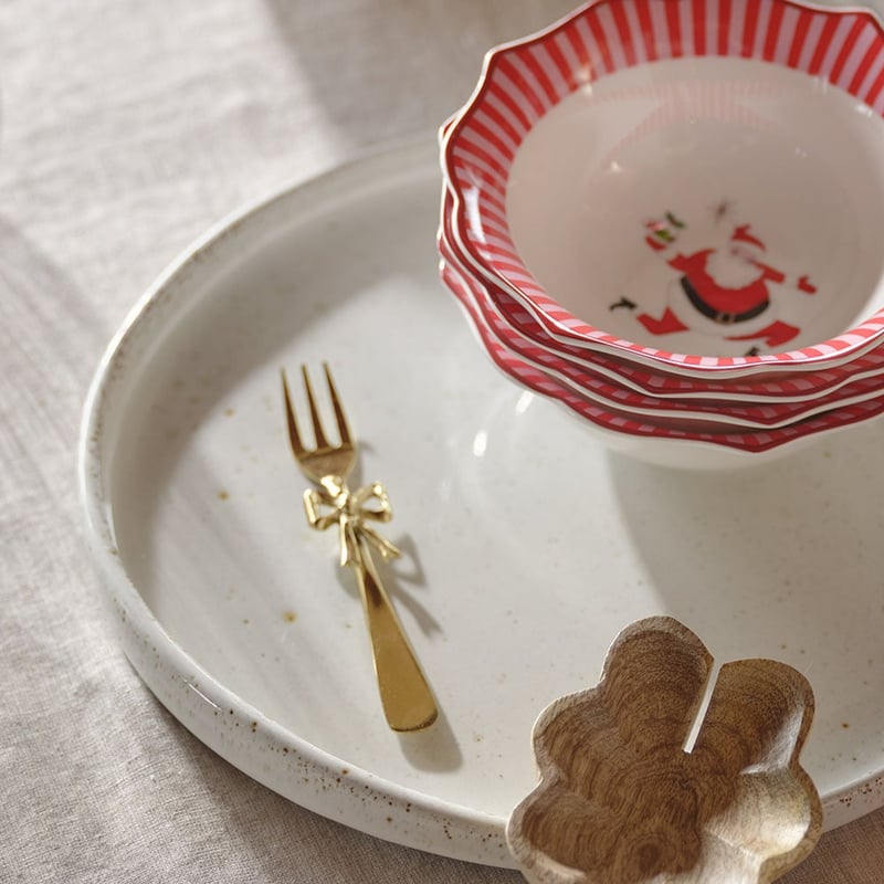 Bow Gold Cake Fork Set of 4