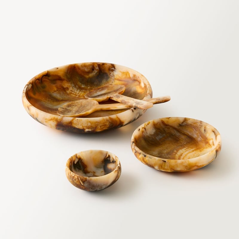 Milano Brown Resin Servingware