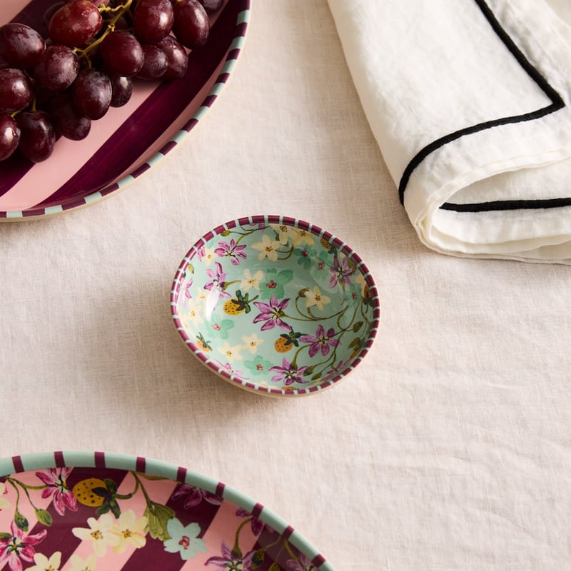 Camille Melamine Seaspray Floral Dip Bowl