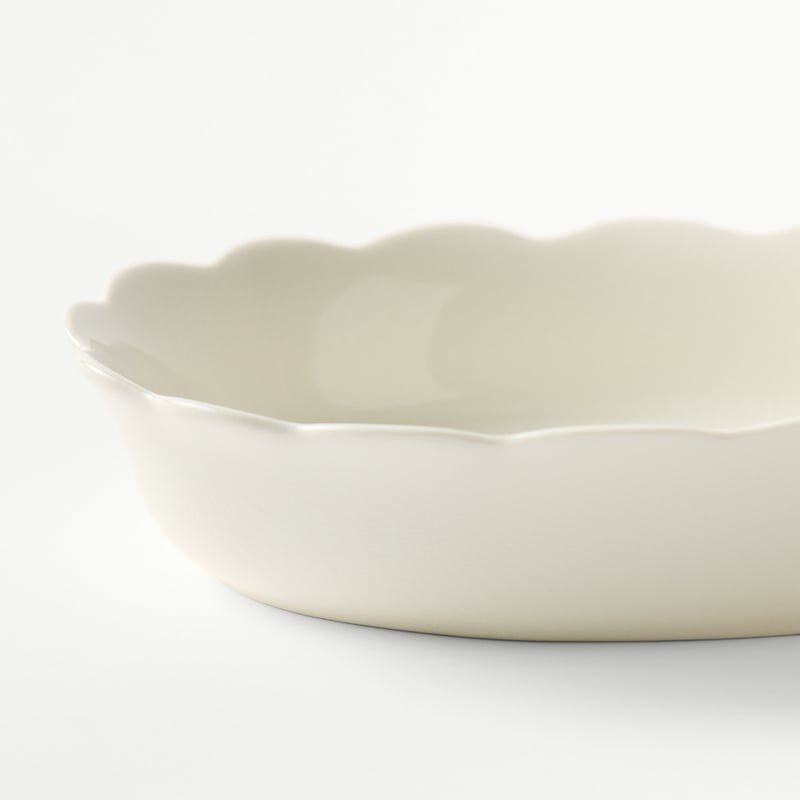 Fleur Coconut Oval Serving Dish