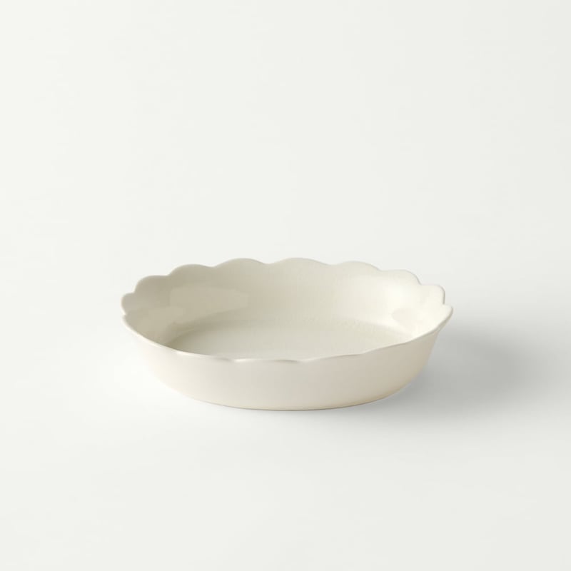 Fleur Coconut Oval Serving Dish