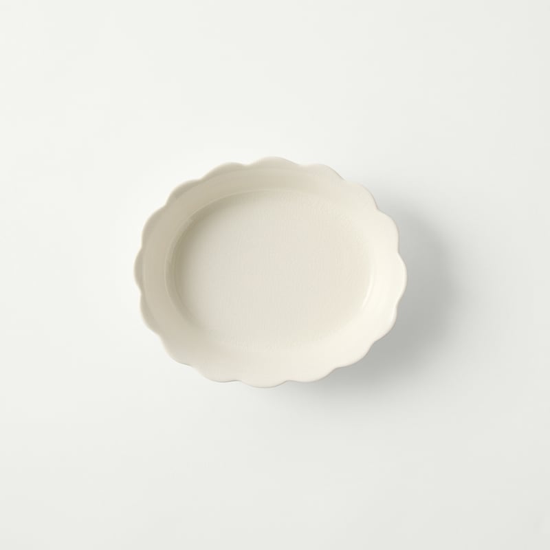 Fleur Coconut Oval Serving Dish