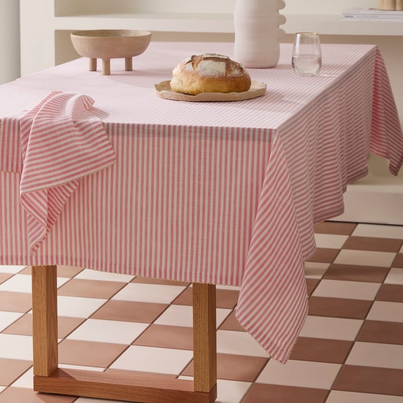 Seville Stripe Watermelon Tablecloth	