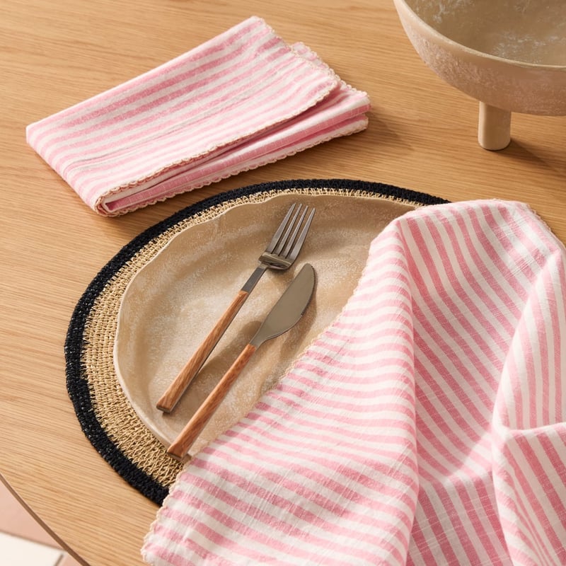 Seville Stripe Watermelon Napkins Pack of 2