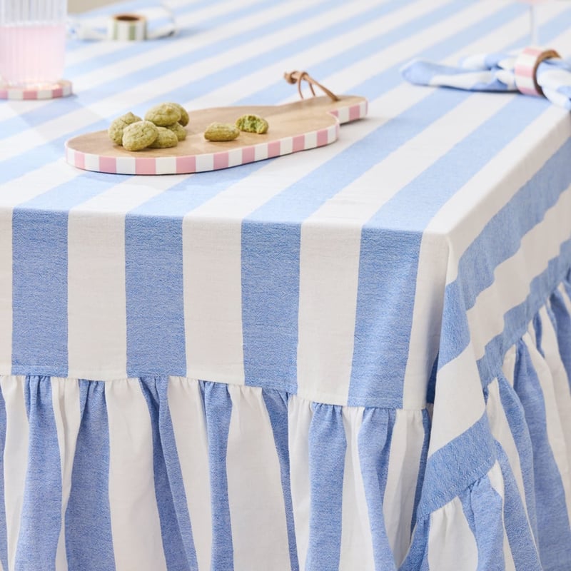 C'est La Vie Blue Tablecloth