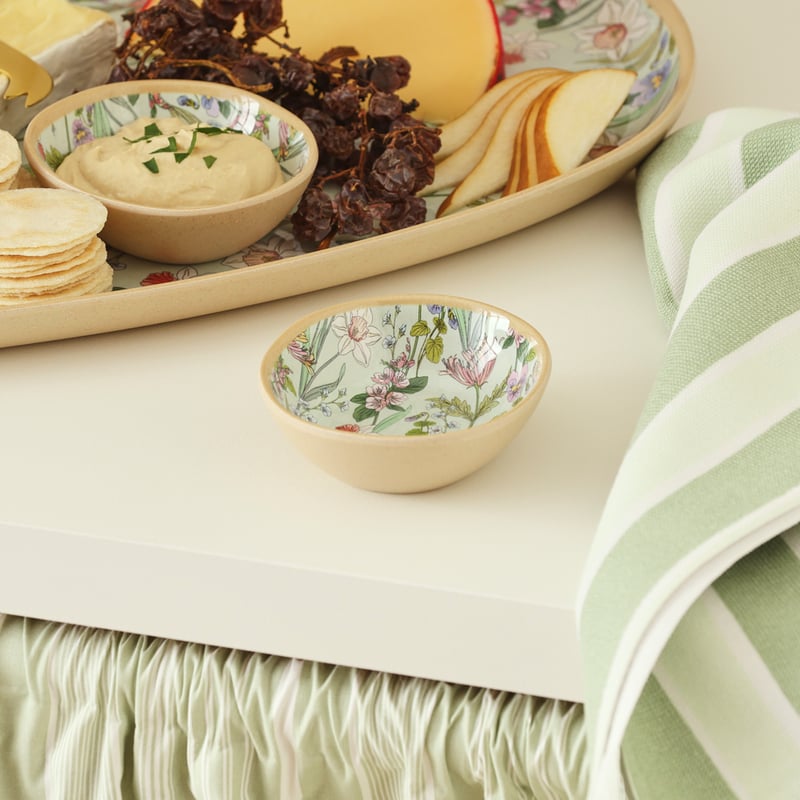 Garden House Light Green Floral Melamine Dip Bowl