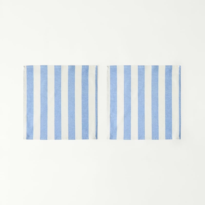 Ava Stripe Blue & White Napkins Pack of 2