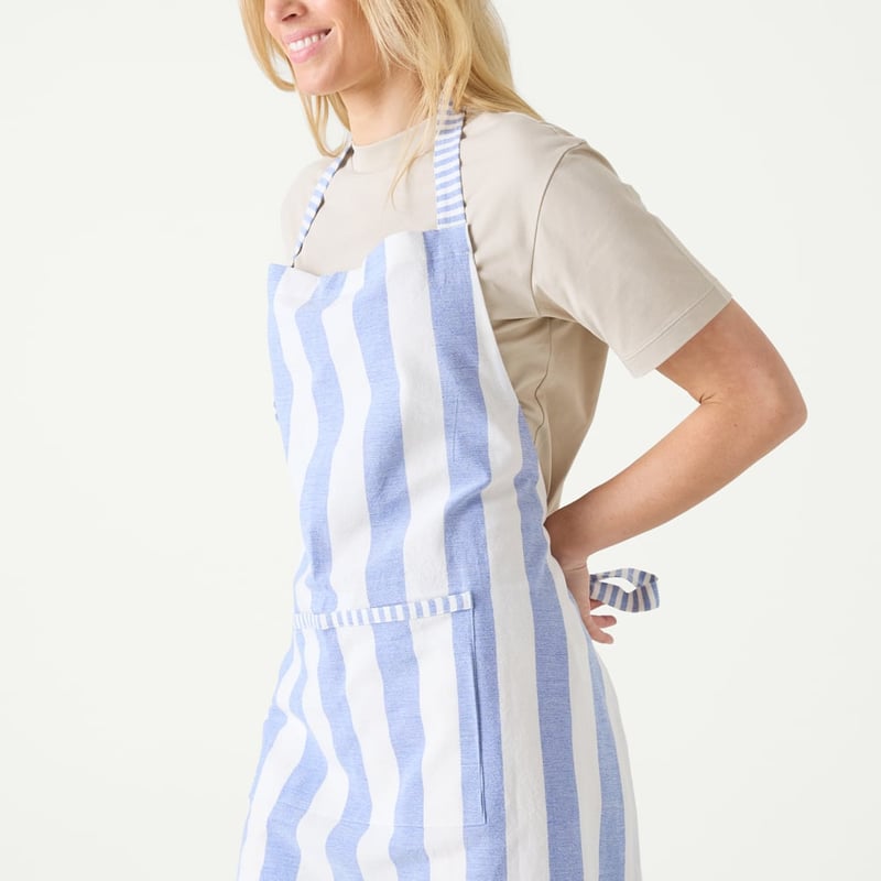 Ava Blue & White Stripe Apron