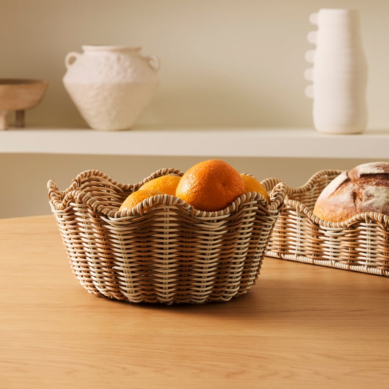 Marloe Taupe & White Basket