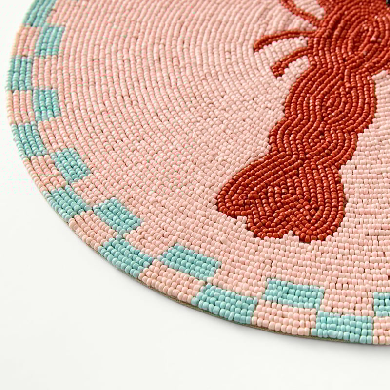 Sealife Beaded Lobster Placemat