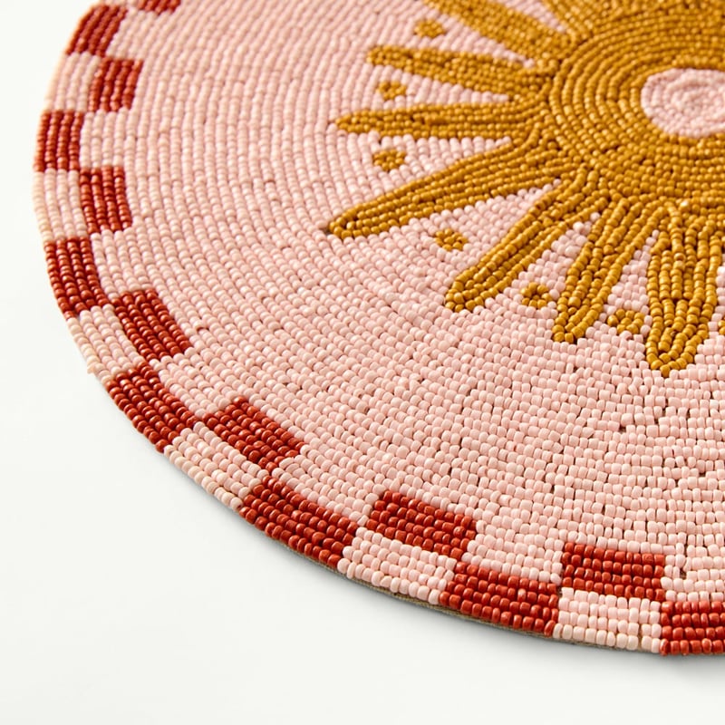 Sealife Beaded Sun Placemat