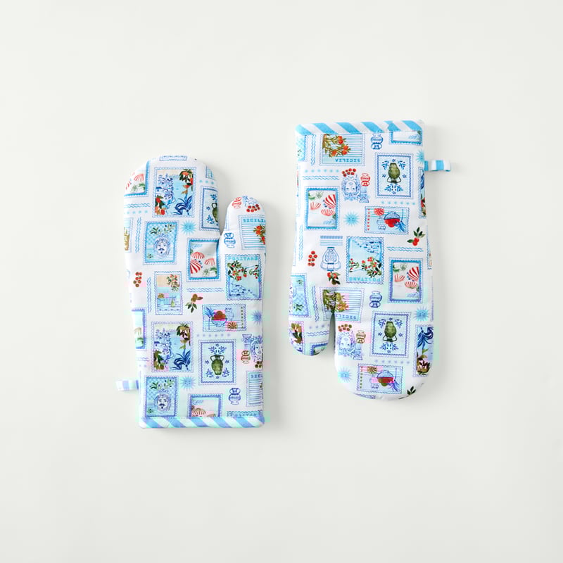 Amalfi Postcards Oven Mitts Pack of 2