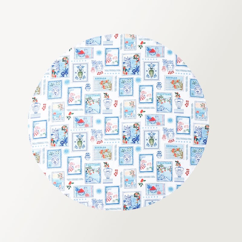 Amalfi Postcards Round Tablecloth