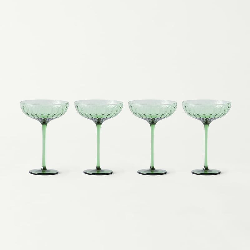 Soho Fern Green Cocktail Glass Pack of 4