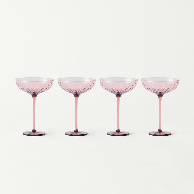 Soho Rose Pink Cocktail Glass Pack of 4