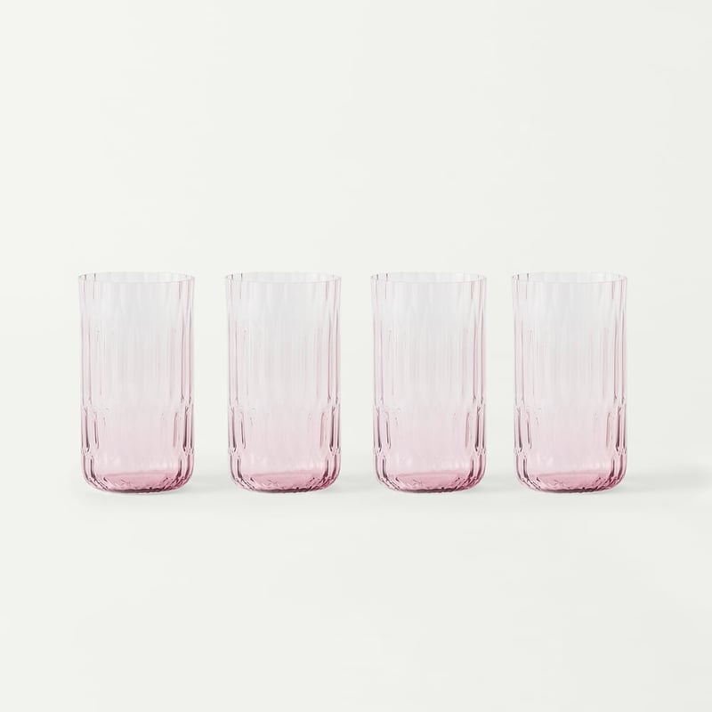 Soho Rose Pink Hi-Ball Glass Pack of 4