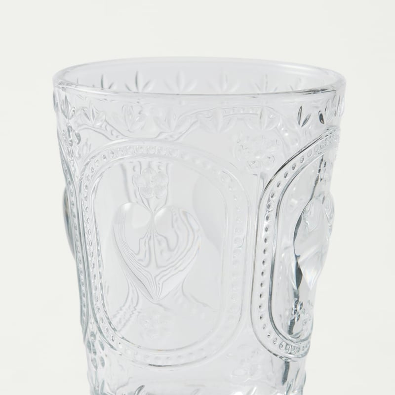 Heart Clear Wine Glass Pack of 2