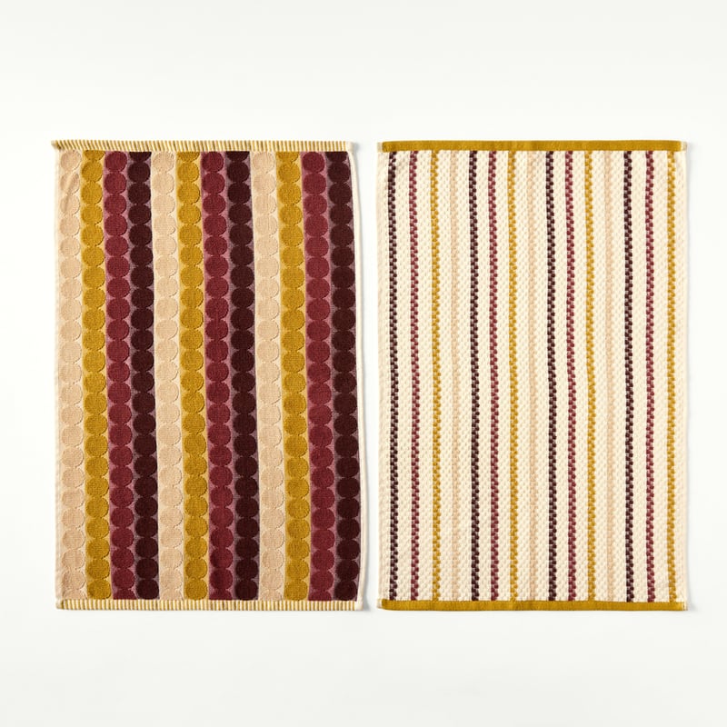 Mimi Redwood Moss & Chocolate Cotton Bamboo Tea Towel Pack of 2
