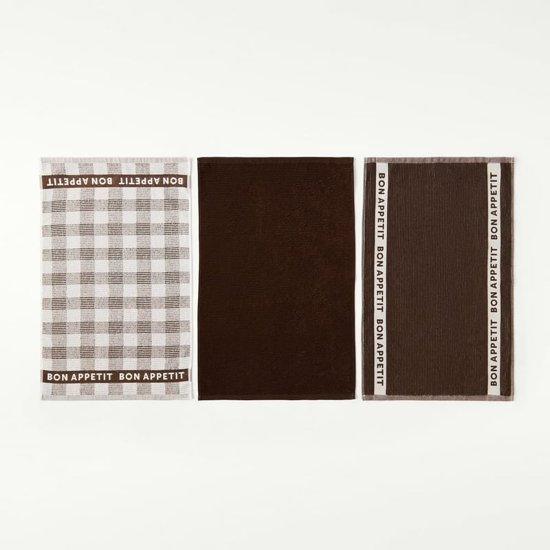 Australian Cotton Chocolate Tea Towel Pack of 3