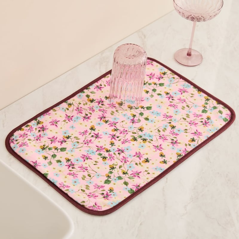Harper Rose Floral Reversible Drying Mat
