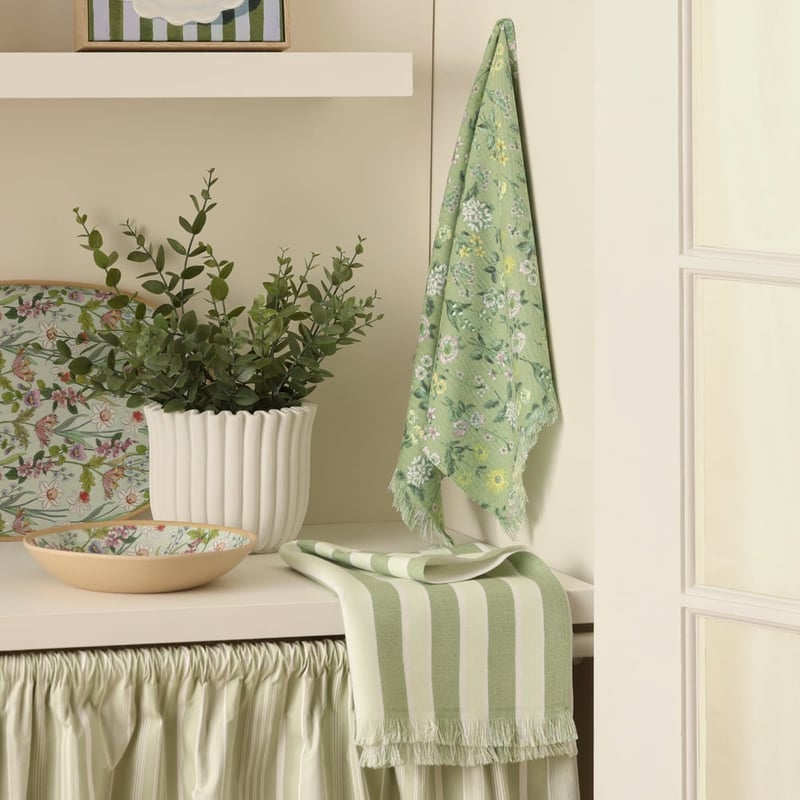 Garden House Green Tea Towel Pack of 2