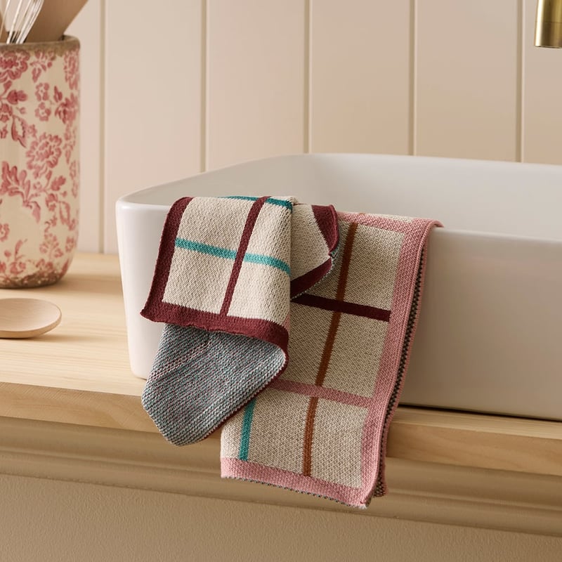 Hazel Berry Knitted Washcloth Pack of 2