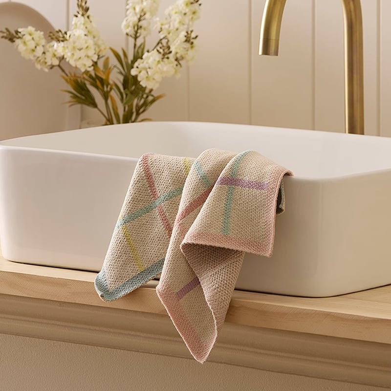 Hazel Pastels Knitted Washcloth Pack of 2