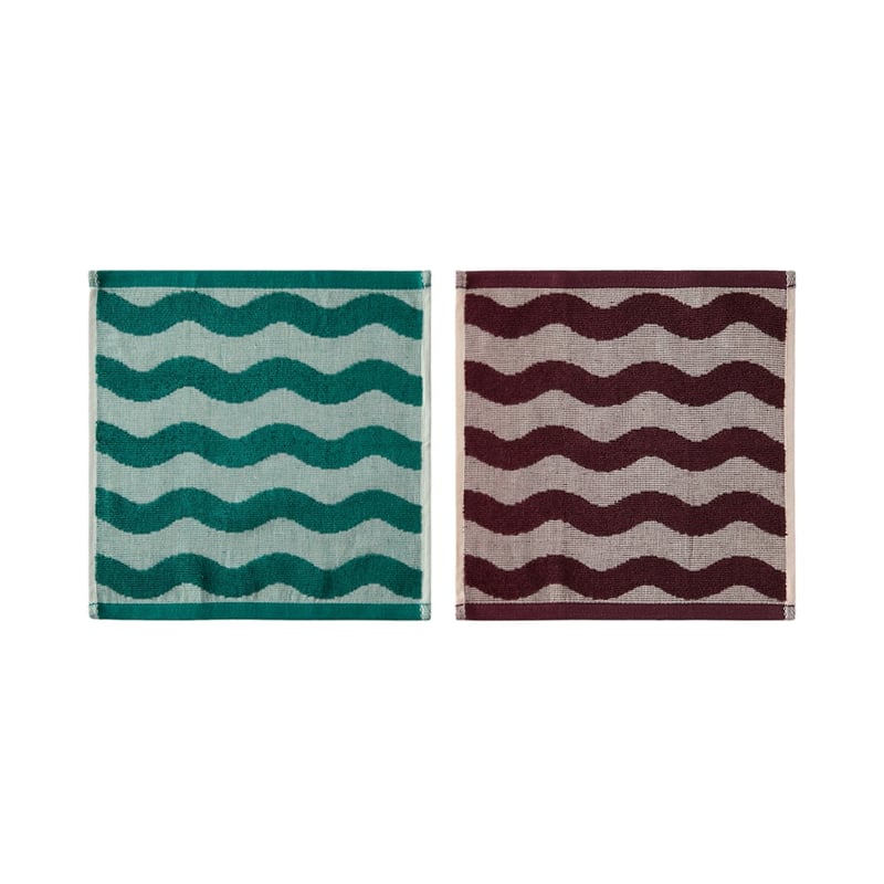 Isla Berry & Green Washcloth Pack of 2