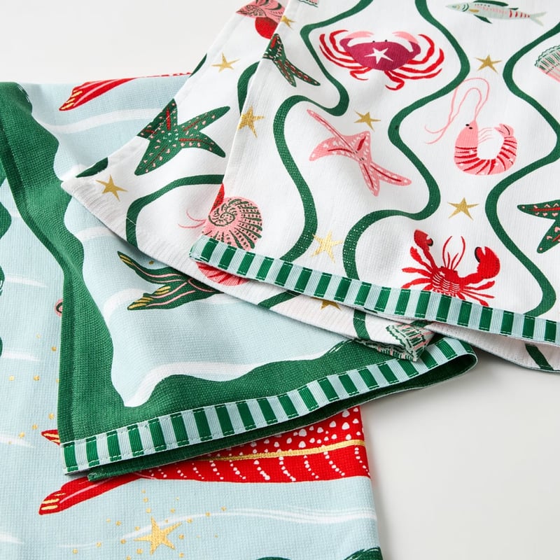 La Mer Fish Tea Towel Pack of 2