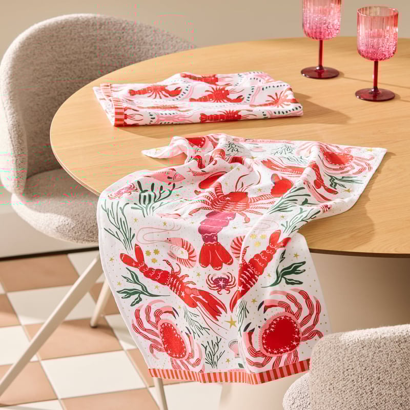 La Mer Lobster Tea Towel Pack of 2