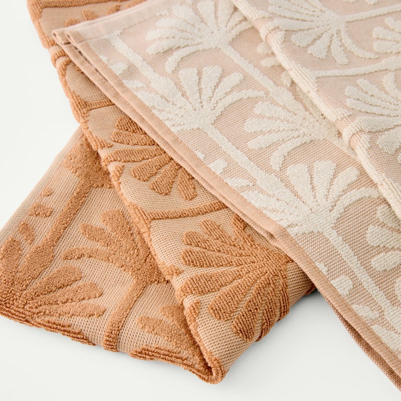 Natures Palm Clay & Natural Tea Towel Pack of 2