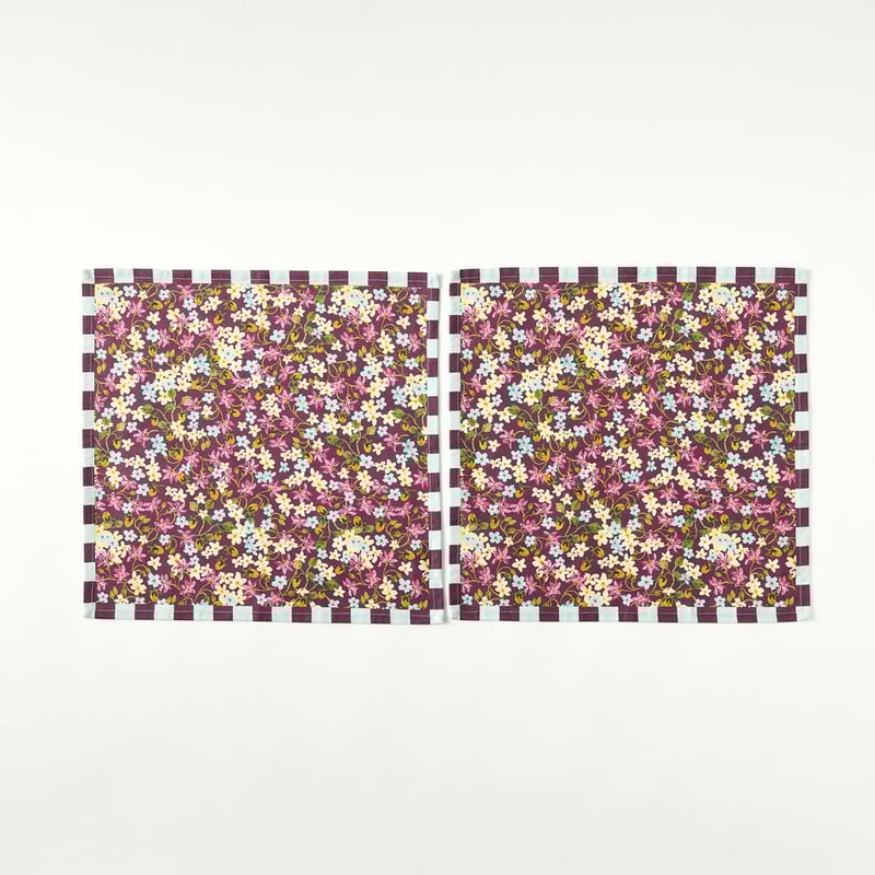 Camille Burgundy Floral Napkins Pack of 2