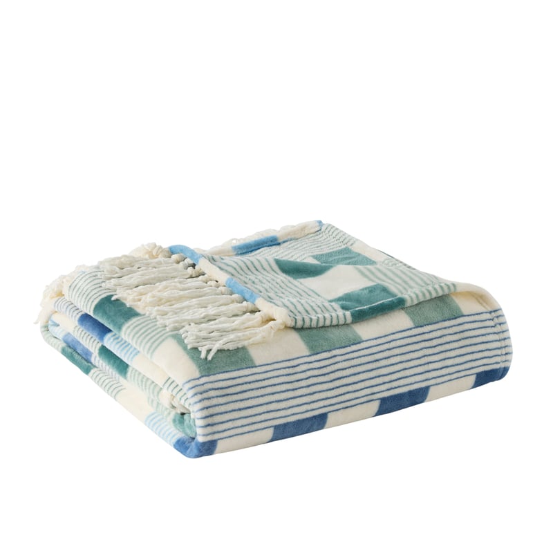 Supersoft Blue & Green Check Blanket