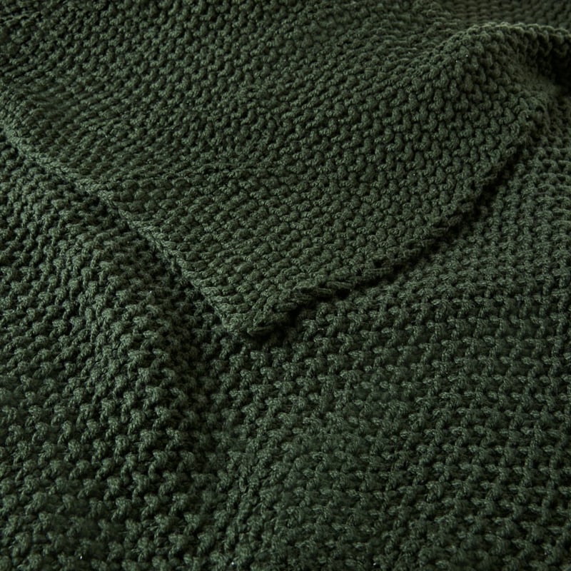 Hallstatt Spinach Chunky Knit Throw