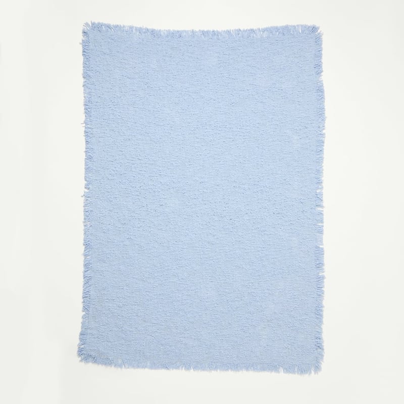 Leiden Cashemere Blue Boucle Throw