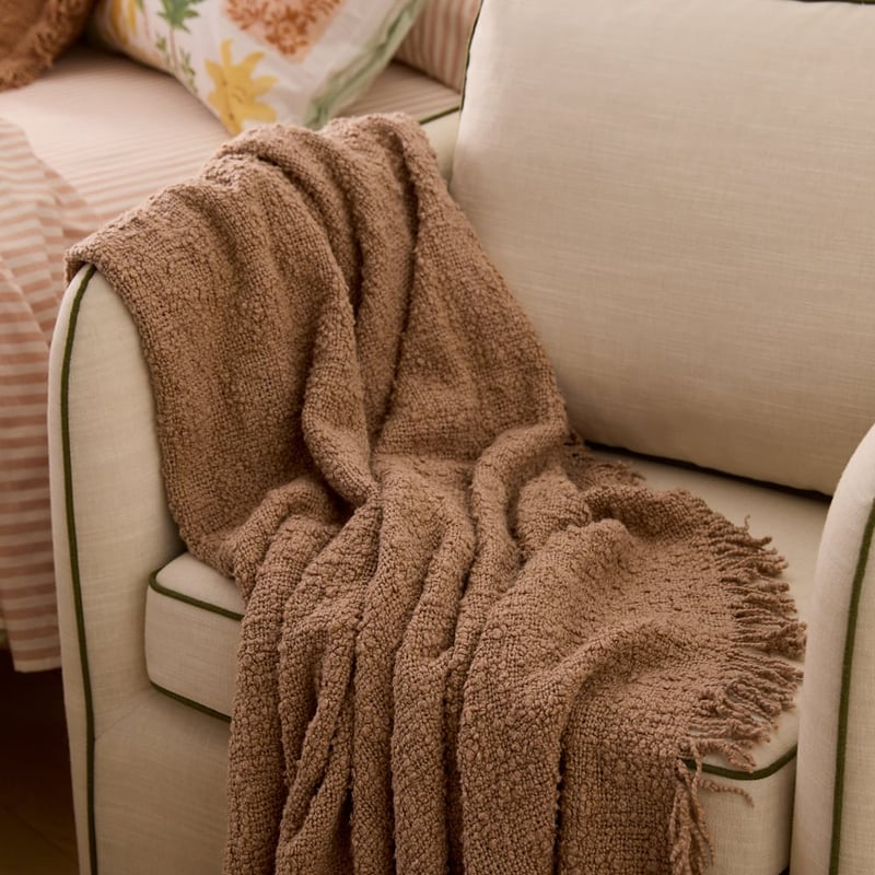 Leiden Hazelnut Boucle Throw