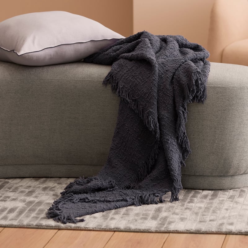 Leiden Indigo Boucle Throw