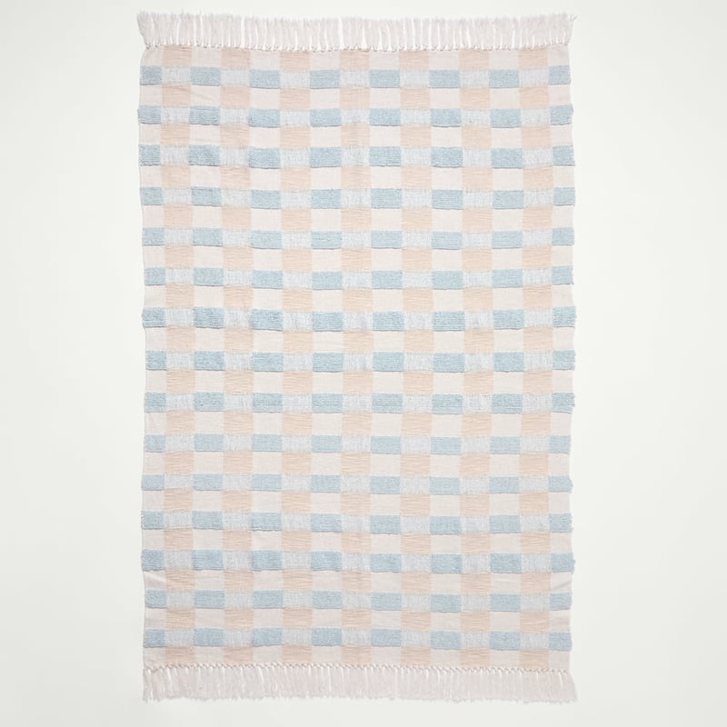 Chicago Sky Blue Check Throw