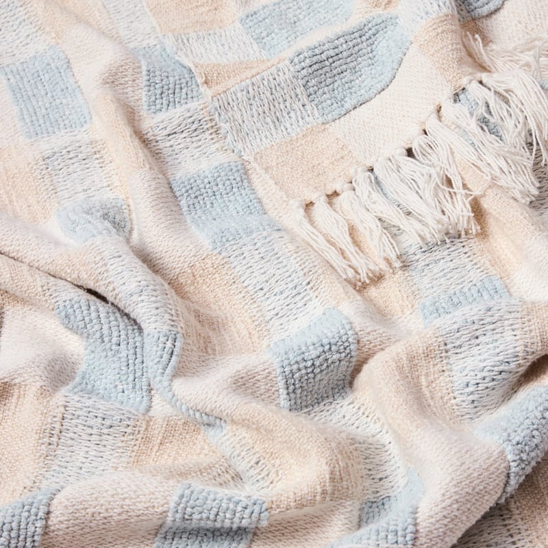Chicago Sky Blue Check Throw
