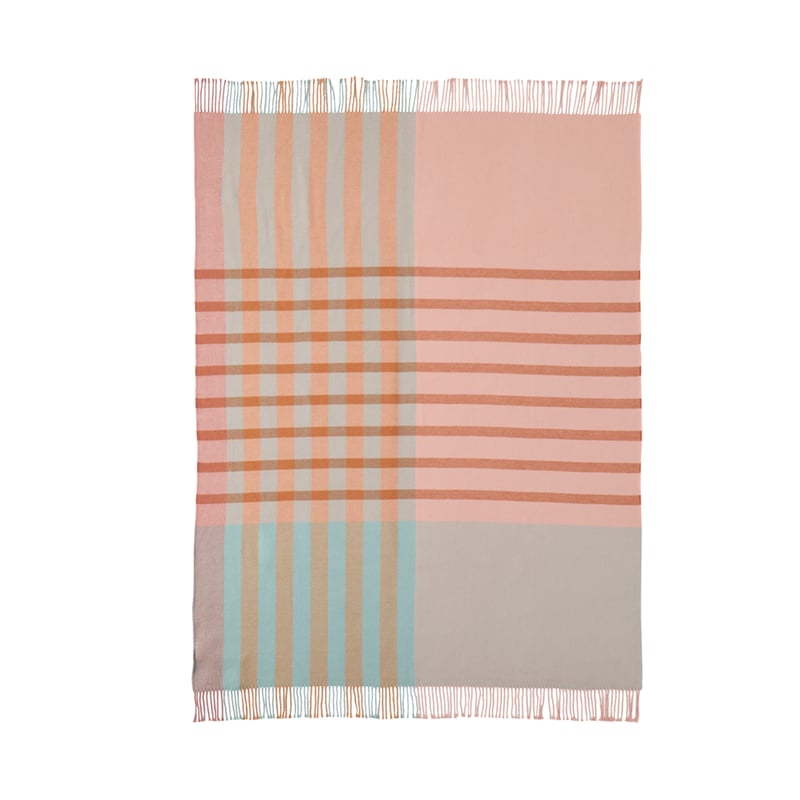 Alexia Pink & Blue Check Throw