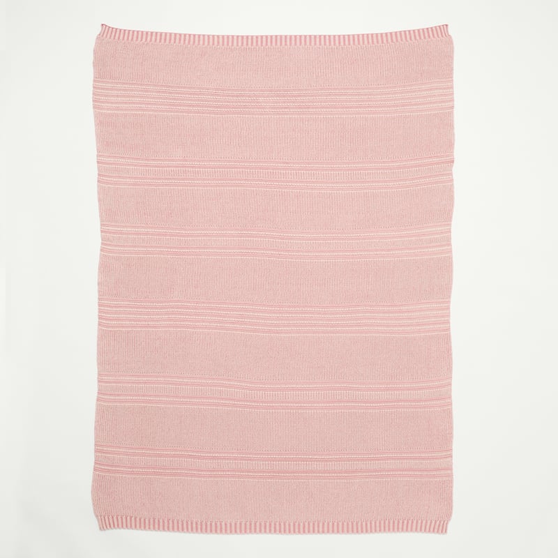 Buxton Blush Knit Throw