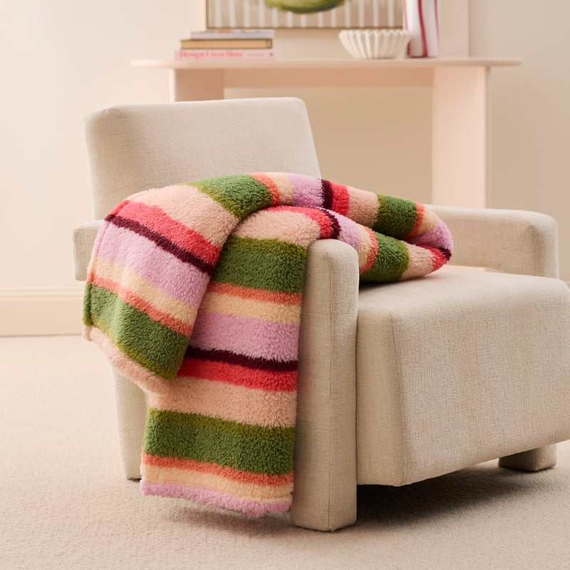 Cloud Cottage Chic Stripe Throw