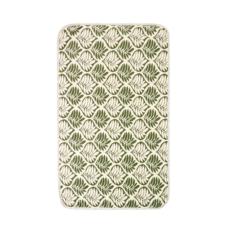 Natural & Olive Leaf Sherpa Throw