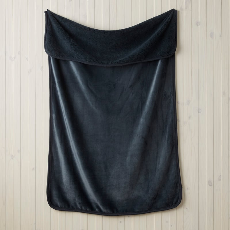 Navy Sherpa Throw