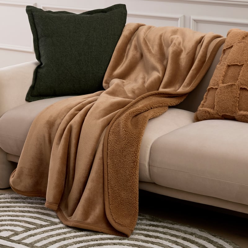 Walnut Sherpa Throw