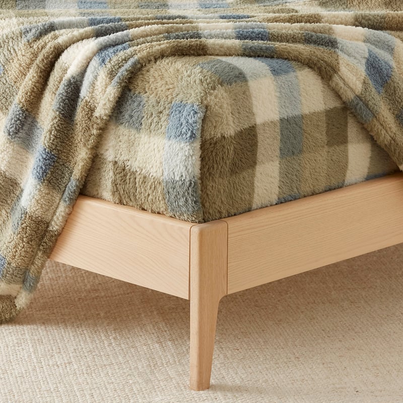 Cloud Green Check Blanket