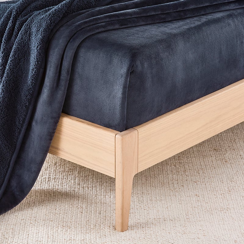 Navy Sherpa Blanket