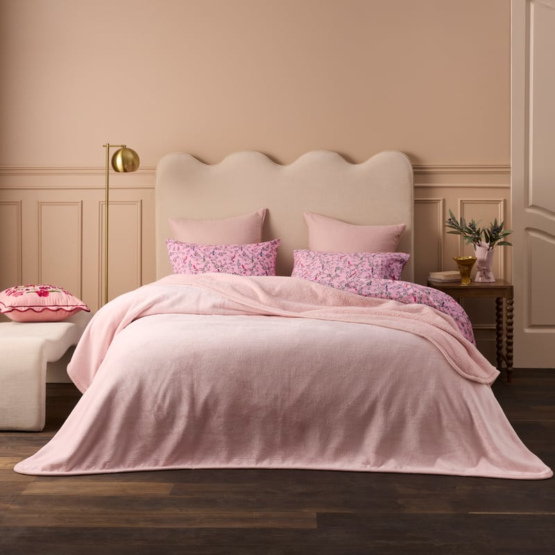 Soft Pink Sherpa Blanket
