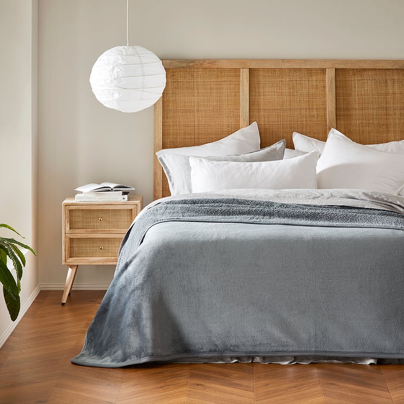 Storm Grey Sherpa Blanket